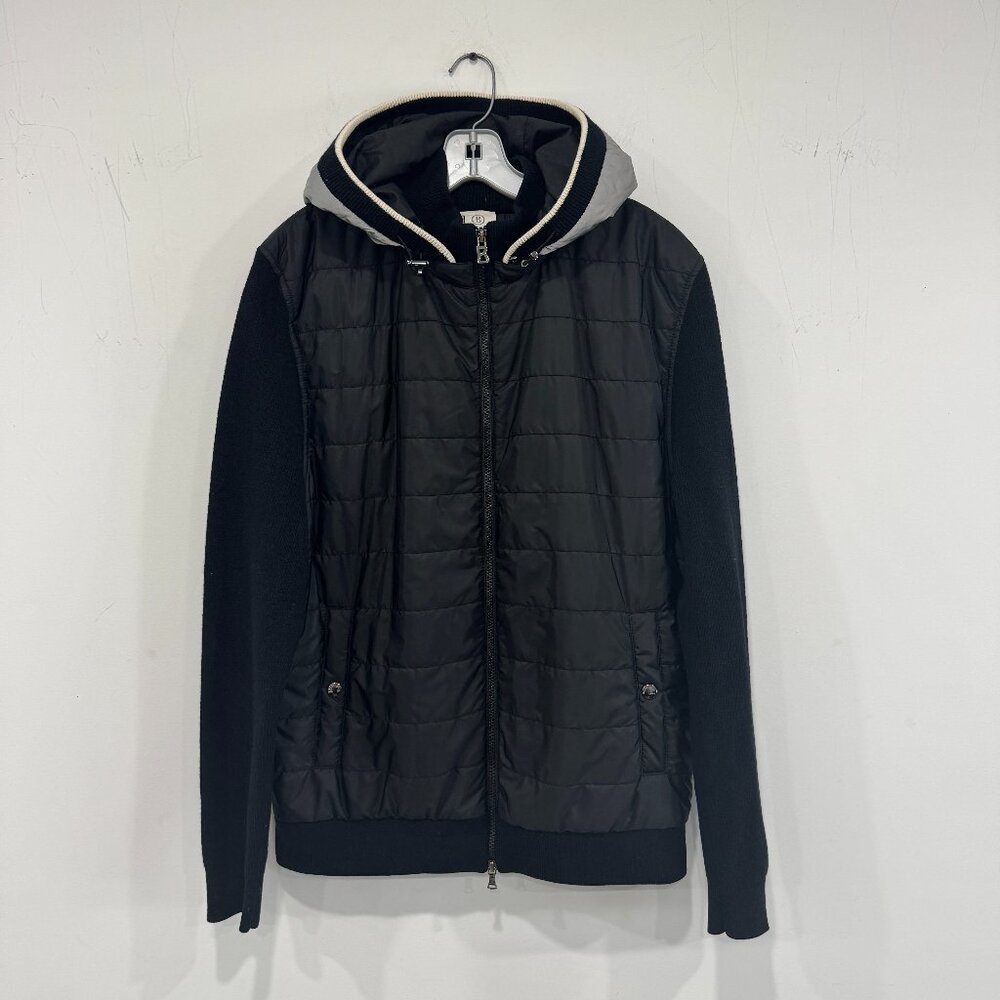 Willy Bogner Men's wool hybrid jacket reflective hoodie, Size XL